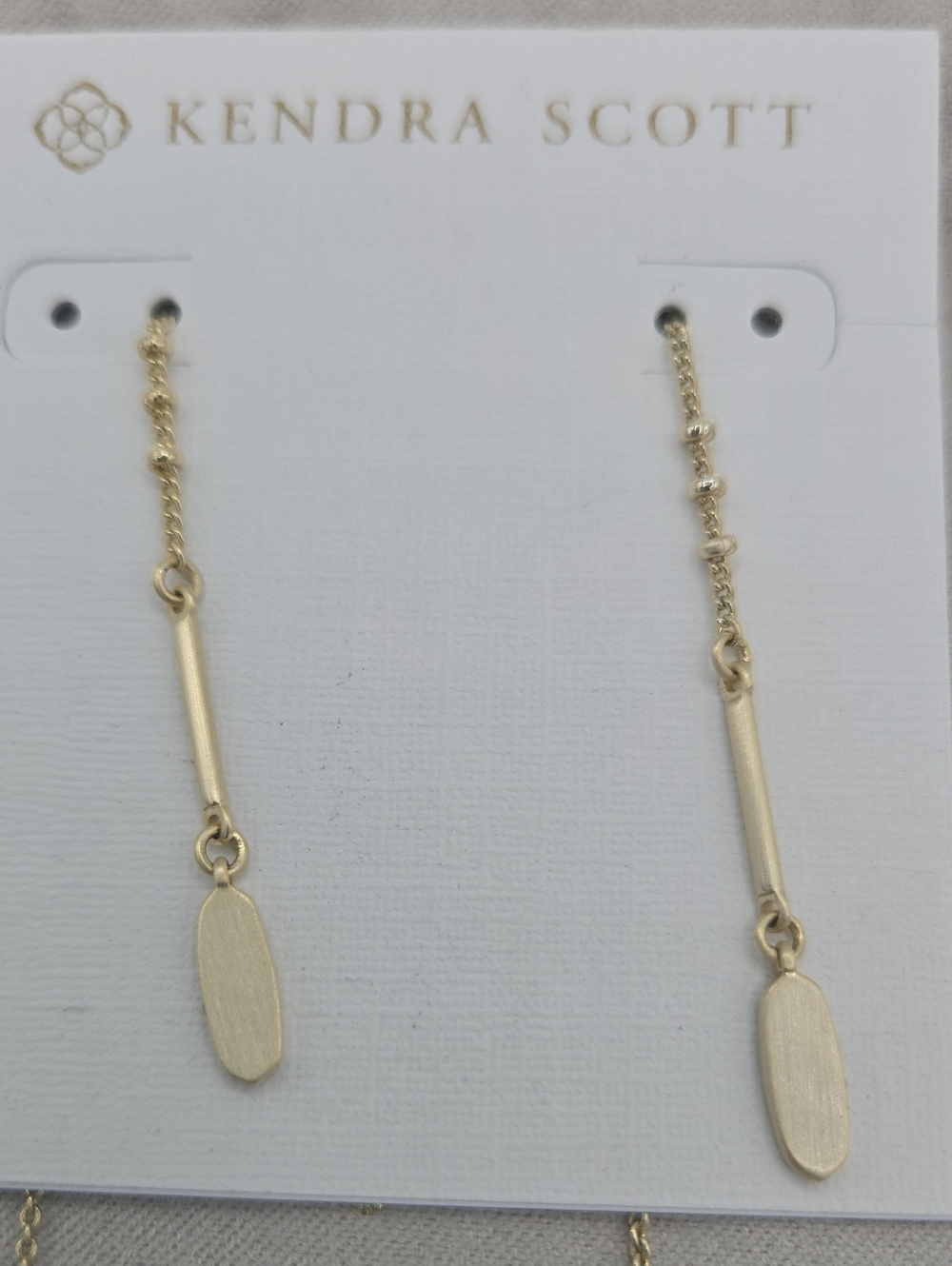 Kendra Scott Fern Gold Threader Drop Earrings - Gold - Picture 3 of 3